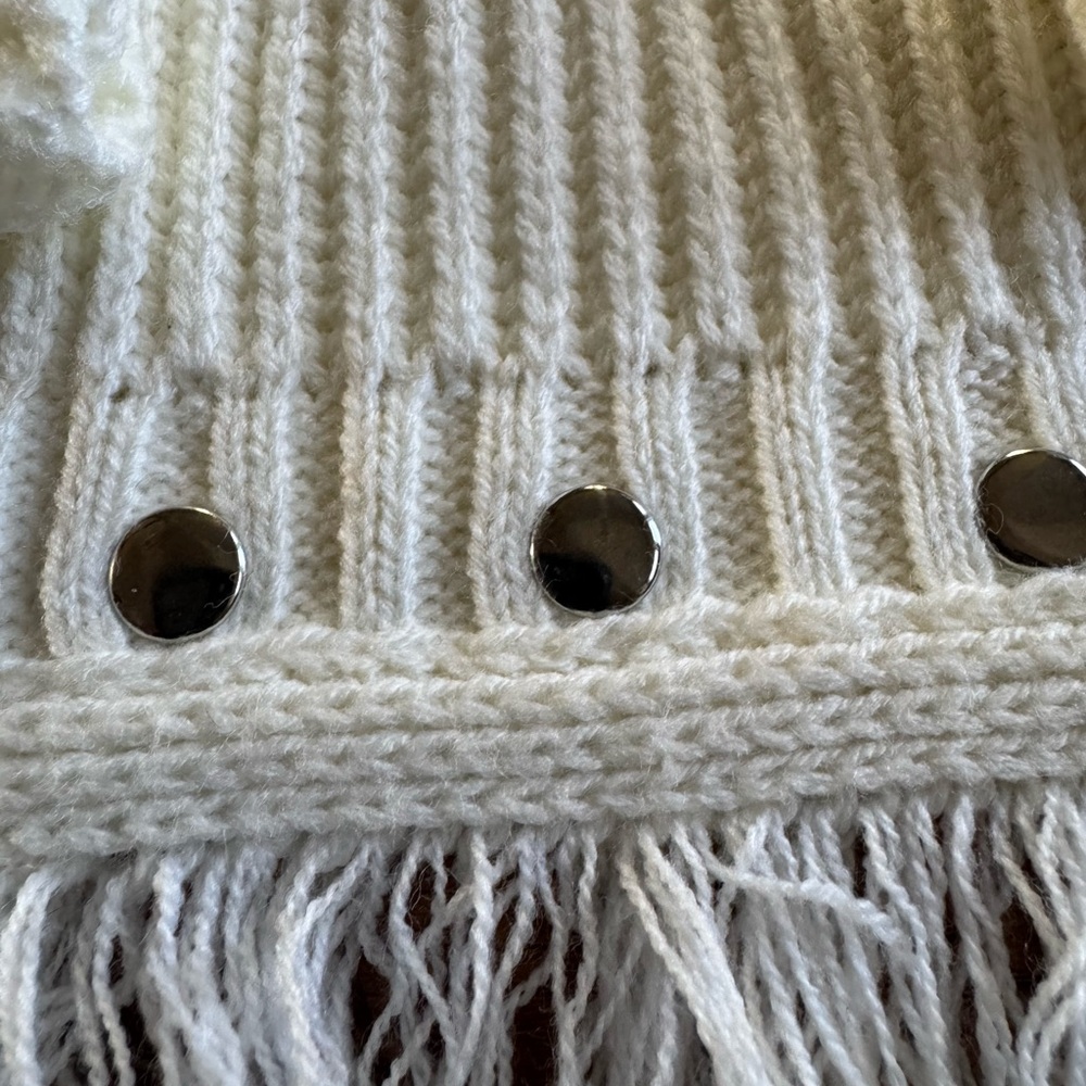Lulus Ivory Ribbed Knit‎ Fringe Sweater - Picture 5 of 11